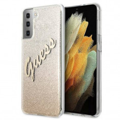 Husa Cover Guess Glitter Gradient pentru Samsung Galaxy S21 Gold foto