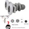 Set 4 role glisare usa dus, 23 mm, Gri/Alb