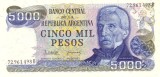Argentina 5000 Pesos (ND1977-1983) V19, P-305 UNC !!!