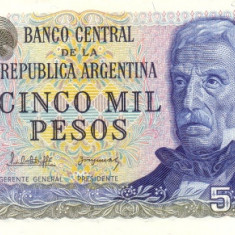 Argentina 5000 Pesos (ND1977-1983) V19, P-305 UNC !!!