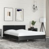 VidaXL Cadru de pat, negru, 140x200 cm, lemn prelucrat și metal 3279997