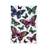 Autocolante de perete, decorative, Fluturi Colorati, 21x37 cm, ATU-088207, Oem