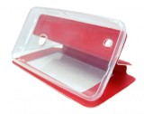 Husa tip carte cu stand rosie cu decupaj frontal pentru Nokia Lumia 530