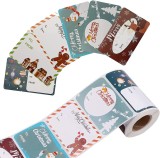 Rola cu 250 etichete pentru Craciun MEZHEN, hartie, multicolor, 8 x 5 cm