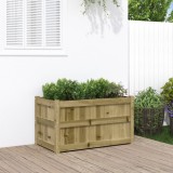 Gossi jardiniera de gradina, 90x50x50 cm, lemn de pin impregnat