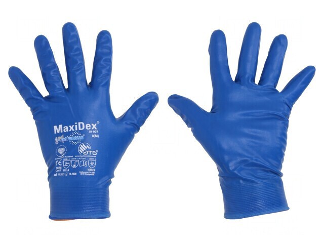 Mănuşi de protecţie MaxiDex&reg; albastră, dimensiune 8