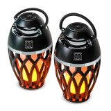 Set 2 difuzoare Bluetooth portabile ElectroMures EM 1029 cu flacara LED