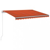 Cumpara ieftin Copertina retractabila manual LED, portocaliu &amp; maro 300x250 cm