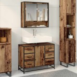 vidaXL Set de mobilier pentru baie 2 pcs Lemn Vechi Lemn compozit 3402426