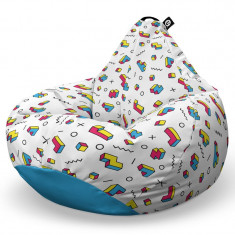 Fotoliu Puf Bean Bag tip Para XL, Memphis Tetris