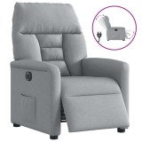 Cumpara ieftin Fotoliu rabatabil electric, gri deschis, textil