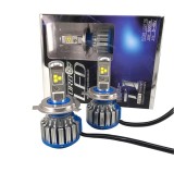 Set 2 Becuri LED Auto H4 Canbus, Faza Scurta/Lunga/Proiectoare, 6000K, 4000LM/Bec, Plug&amp;Play, Durata 50000h, Alb Cristal