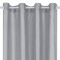 Perdea Decorativă, Model Faux Silk, Inele Metalice, Culoare Gri, Dimensiuni 140x260 cm