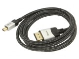 Cablu DisplayPort 1.4 HDCP 2.2 1.8m Negru