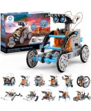 Cumpara ieftin Jucarie constructie STEM , Sillbird RB01, solar robot 12-in-1, 190 Piese pentru copii 8+, functioneaza pe energie solara