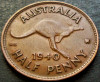 Moneda istorica HALF PENNY - AUSTRALIA, anul 1940 *cod 466 - MAI RARA, Australia si Oceania