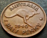 Moneda istorica HALF PENNY - AUSTRALIA, anul 1940 *cod 466 - MAI RARA