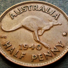 Moneda istorica HALF PENNY - AUSTRALIA, anul 1940 *cod 466 - MAI RARA