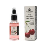 Ulei uscat de cuticule cu pipetă, aromă de cireșe, Global Fashion, 30 ml