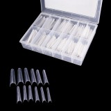 V&acirc;rfuri de gel pentru extensii de unghii, formă lungă de balerină, 240 buc.