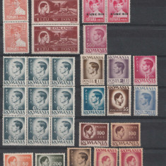 Lot timbre Regele Mihai I, 1928-47, MNH