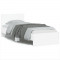 Cadru de pat cu tablie si lumini LED, alb, 75x190 cm GartenMobel Dekor