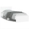 Gossi cadru de pat cu tablie si lumini led, alb, 75x190 cm