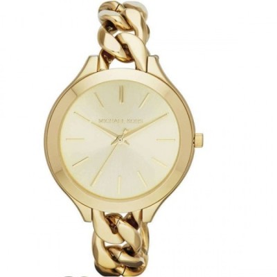 Ceas de damă Michael Kors Runway cu brățară metalică aurie MK3222. foto