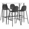 Set mobilier de bar, 5 piese, gri &icirc;nchis, material textil GartenMobel Dekor, vidaXL