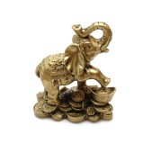 Cumpara ieftin Elefant Decorativ Feng Shui cu Pepita si Monede - Noroc, Protectie si Bunastare