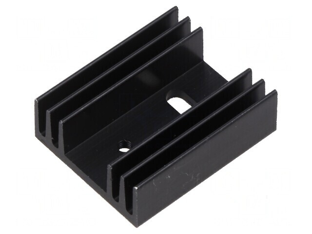 Radiator extrudat plat negru 35x29x12 mm