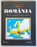 ROMANIA . ATLAS ISTORIC , GEOPOLITIC , ETNOGRAFIC SI ECONOMIC de ROMULUS SEISANU , 2000 * MICI DEFECTE COPERTA