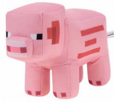 Minecraft - PIG - Plush Original 30 cm + Bratara Minecraft CADOU !! foto