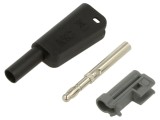 Banana 4mm Nichelată cu Izolație și Soclu Axial