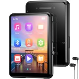 Cumpara ieftin Player MP3 cu Touchscreen, 2.4&quot;, Bluetooth 5.3, 128GB, HiFi, FM Radio, Reportofon, E-book, Alarma, Calendar, USB-C, Casti, Negru
