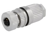 Conector M12 HARTING 5 pini mamă drept IP67 pe cablu