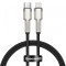 Cablu Date si Incarcare USB-C - Lightning Baseus Cafule Metal Series, 20W, 0.25m, Negru CATLJK-01