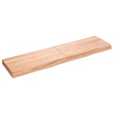 VidaXL Raft de perete maro deschis 120x30x(2-6) cm lemn stejar tratat