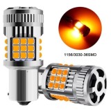 Cumpara ieftin Set Becuri LED Galbene P21W BA15S 1156 CANBUS 12V, Ventilator Racire , BZRSH