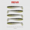 Shad Reiva Flat Minnow Negru-Argintiu Sclipici 7.5cm 5buc/plic