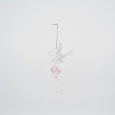 Set 2 ornamente brad Fairy Pink 14 cm