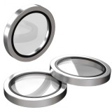 Folie de protectie Camera Spate Etteri pentru Apple iPhone 16 Pro Max / 16 Pro, Sticla Securizata, Gri