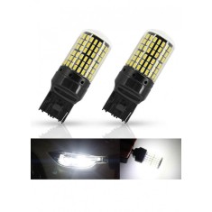 Set 2 leduri T20 w21w lumina alba, 157 smd , super canbus 12v
