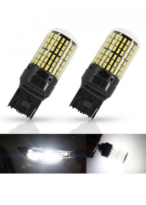 Set 2 leduri T20 w21w lumina alba, 157 smd , super canbus 12v foto