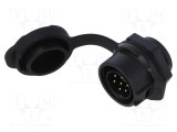 Conector circular soclu tată 7 pini 5A 250V IP67 drept LUTRONIC