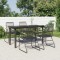 vidaXL Set mobilier de grădină, 5 piese, negru, ratan PVC 3099211