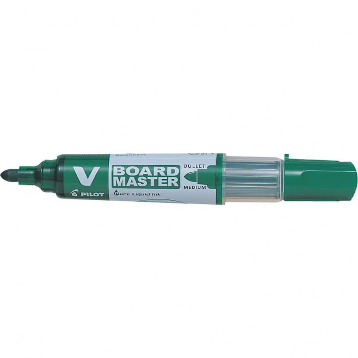 Marker pentru Tabla Pilot Vboard Master, Varf Rotund, 6 mm, Verde