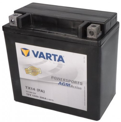 Baterie Moto Varta Powersports Agm Active 12Ah 200A 12V YTX14 VARTA FUN READY foto