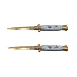 Pachet doua bricege de vanatoare Italian Spirit, otel inoxidabil, 22.5 cm, auriu