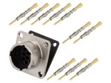 Conector circular RT360 soclu tată crimpat PIN 10 7,5A IP67